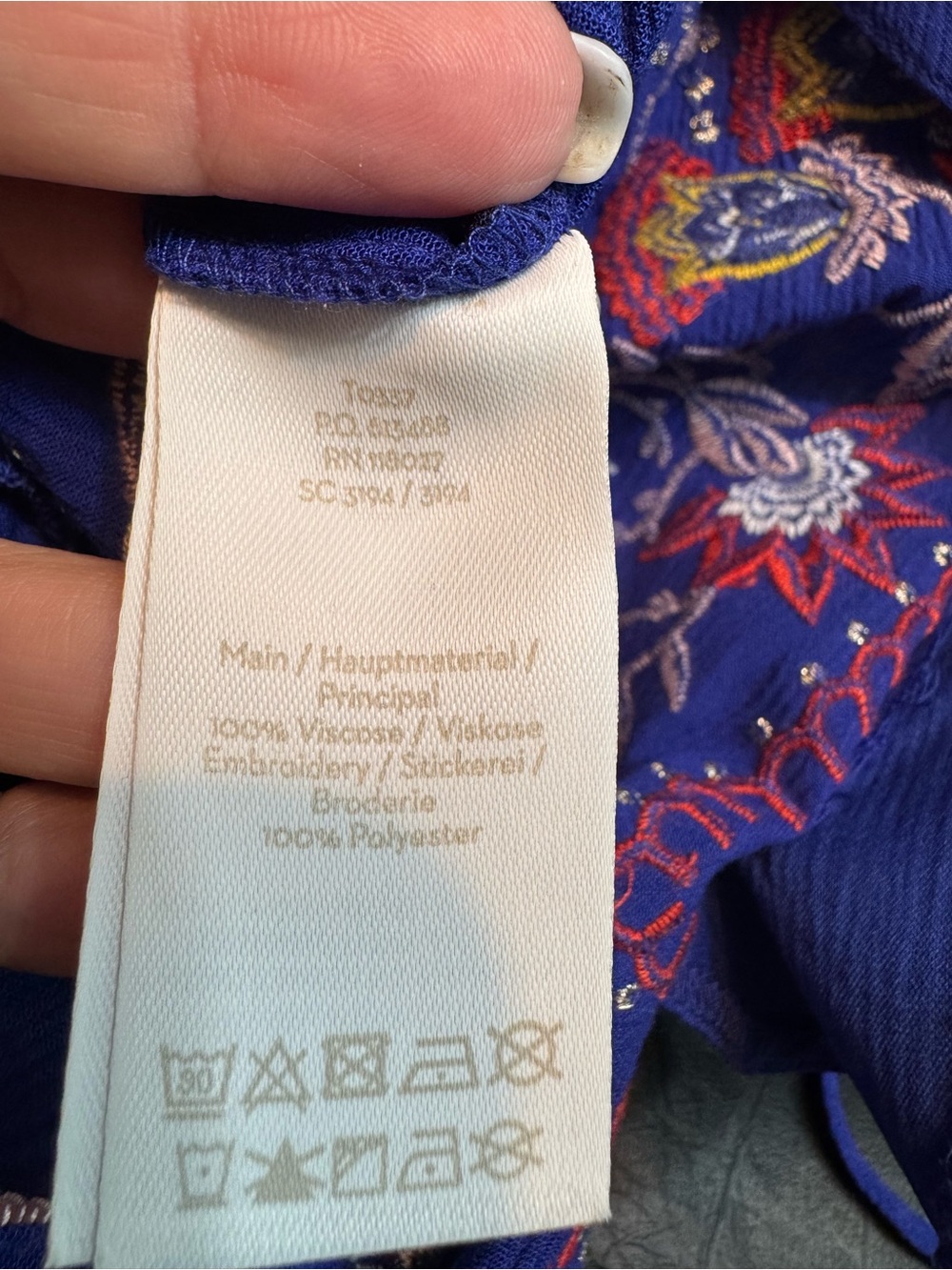Boden Cobalt Blue Embroidered Wide-Leg Jumpsuit - Picture 11 of 11